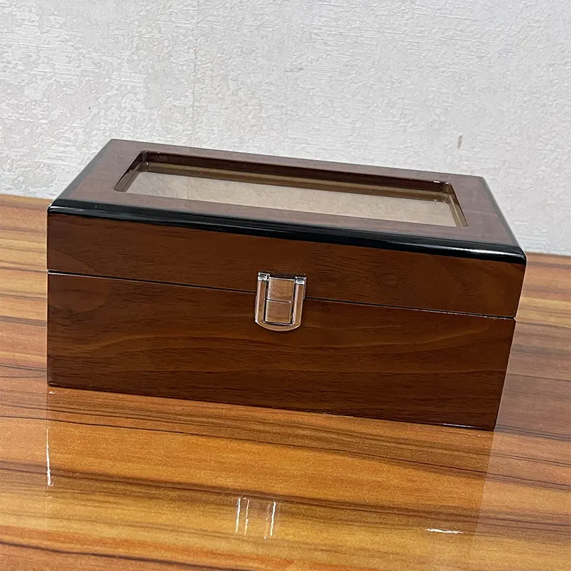 3 Slot Wooden Coffee Watch Organizer Box and Gift Case